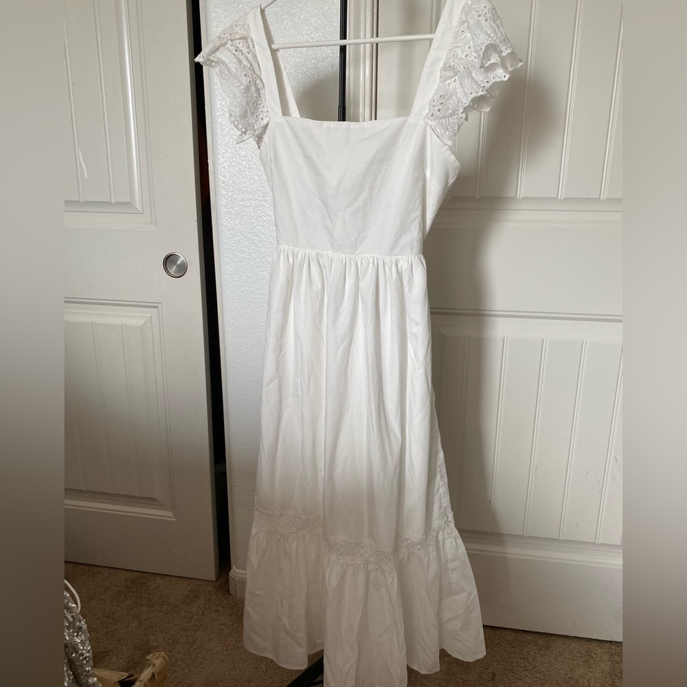 COPY - VICI white maxi dress, small, perfect for bridal events!